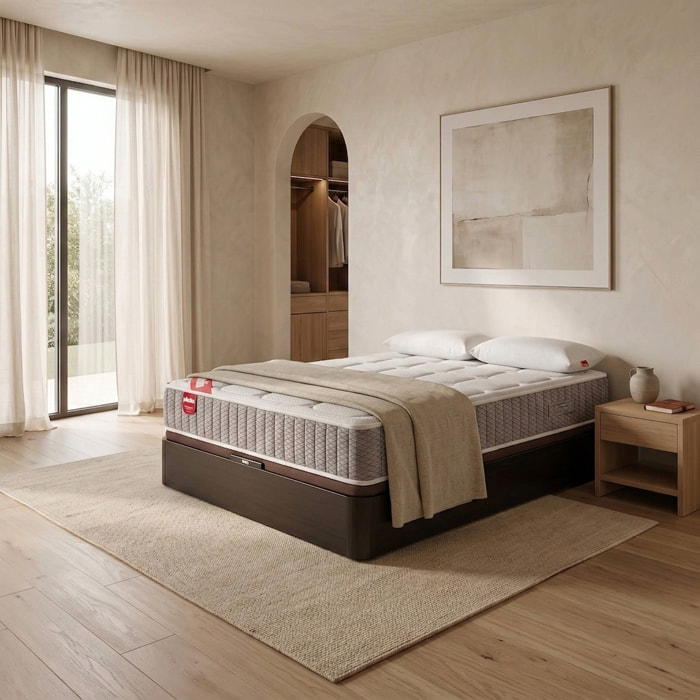 Colchón Muelles Ensacados + Canapé Abatible + Almohada | ENVIO, ENTREGA Y RETIRADA INCLUIDO | Troas