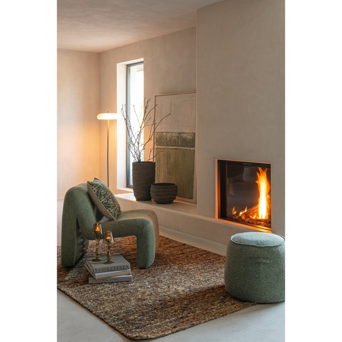 J-Line Cache-pot Vague + Extérieur Sable - marron foncé - small