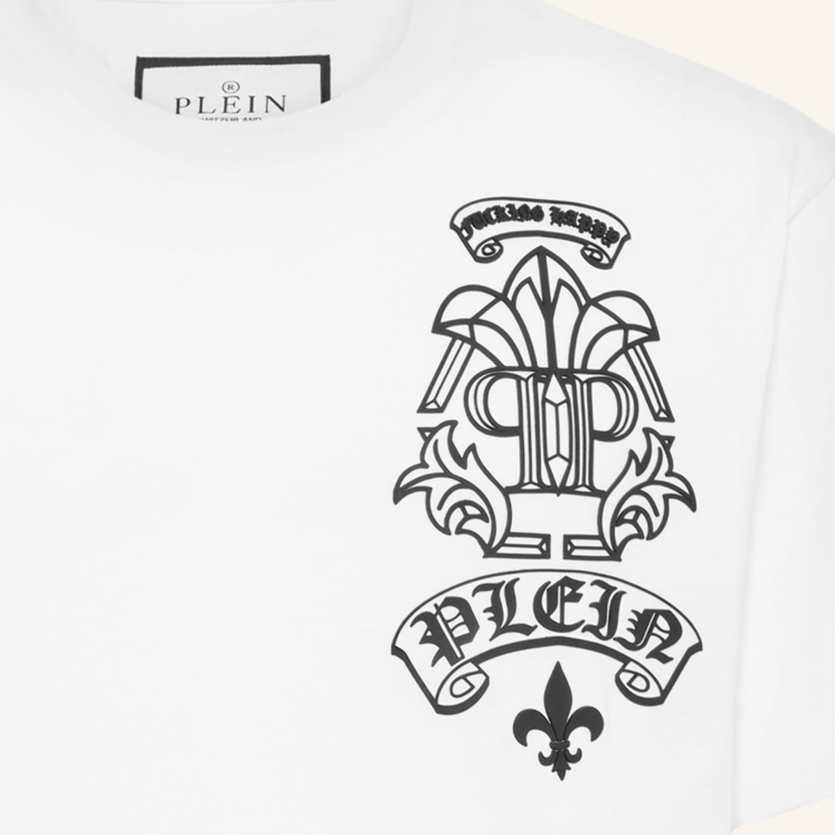 PHILIPP PLEIN Camiseta de cuello redondo y manga corta TATTOO