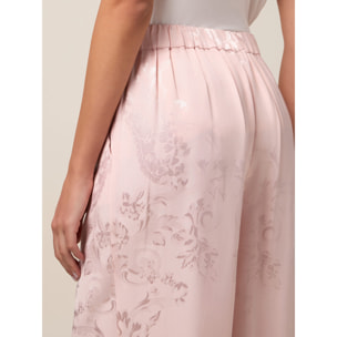 Oltre - Pantalones palazzo jacquard - Rosa