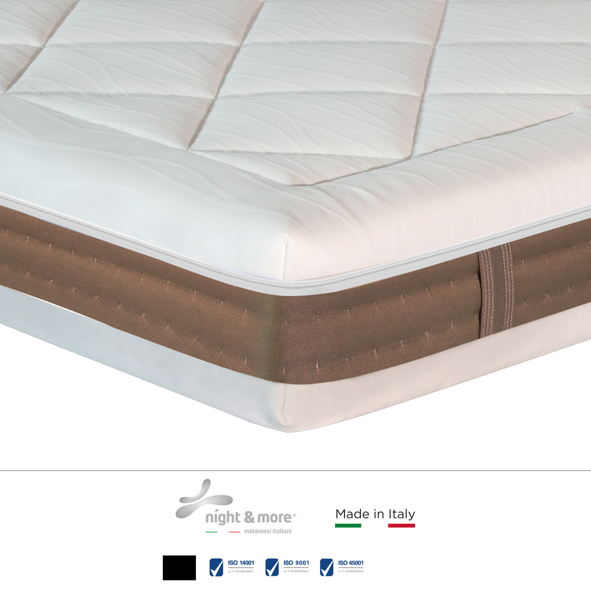 "Summer" H23 cm 160x200 2 guanciali Memory OMAGGIO sfoderabile Memory Foam a tre strati