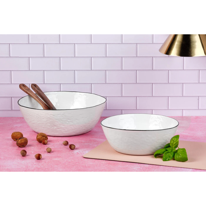 Saladier PURE Ø24cm et Ø30cm - 2 pièces - Blanc Neige