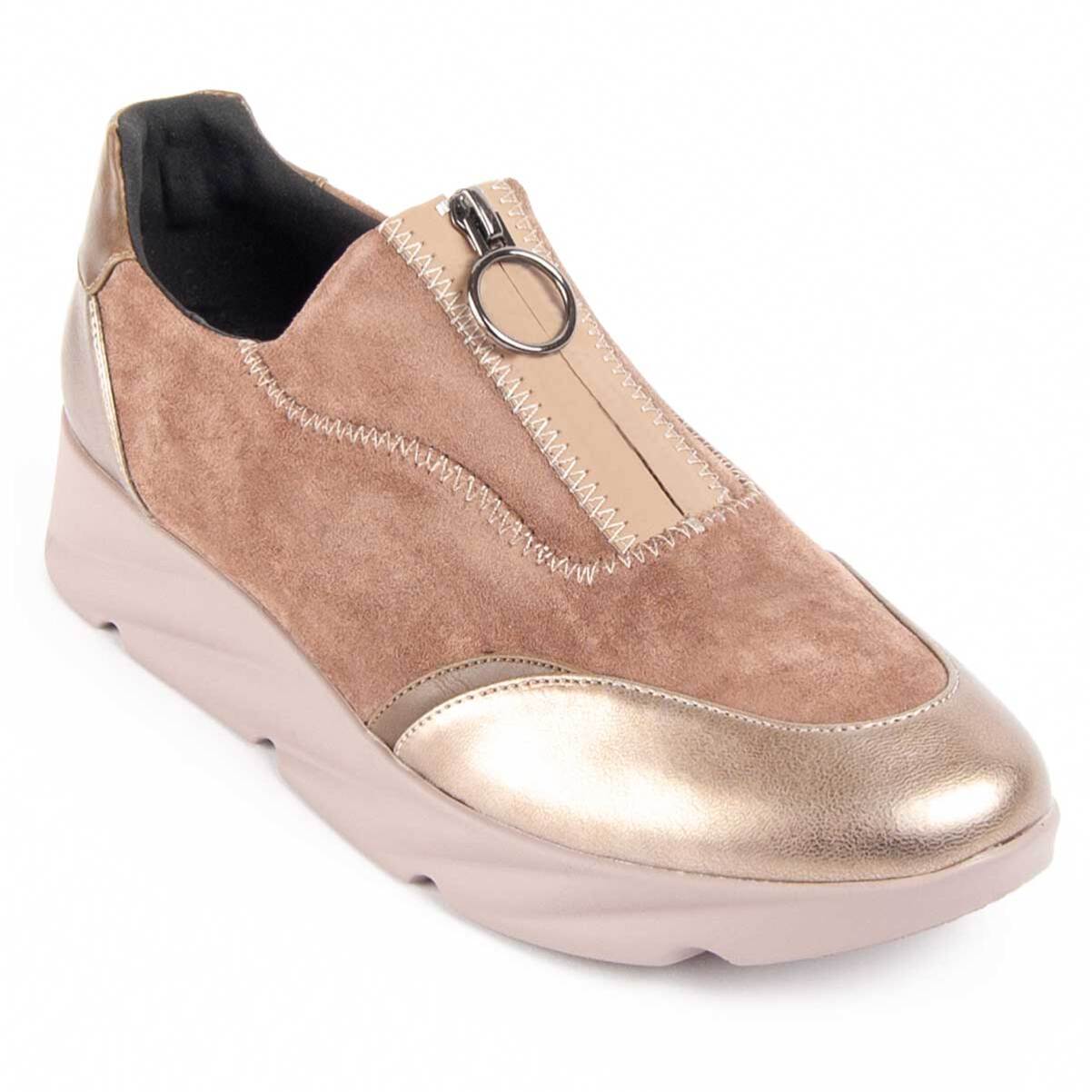 Zapato De Cuña - Beige - Altura: 4 Cm