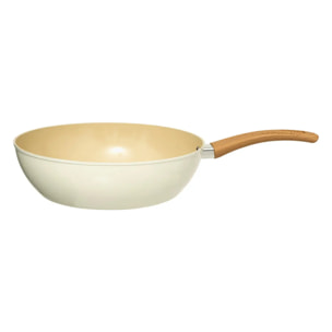 Sauteuse "Harmony" D28cm en aluminium forgé beige