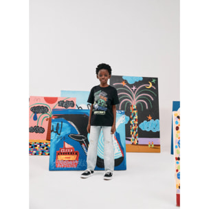 Jeans baggy stampe graffiti