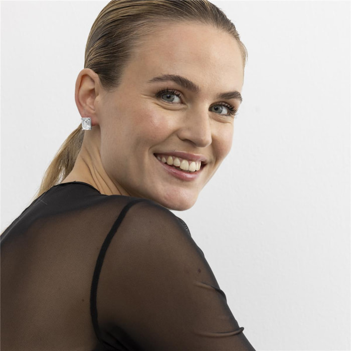 Pendientes con Circonita Brillante acabado plata