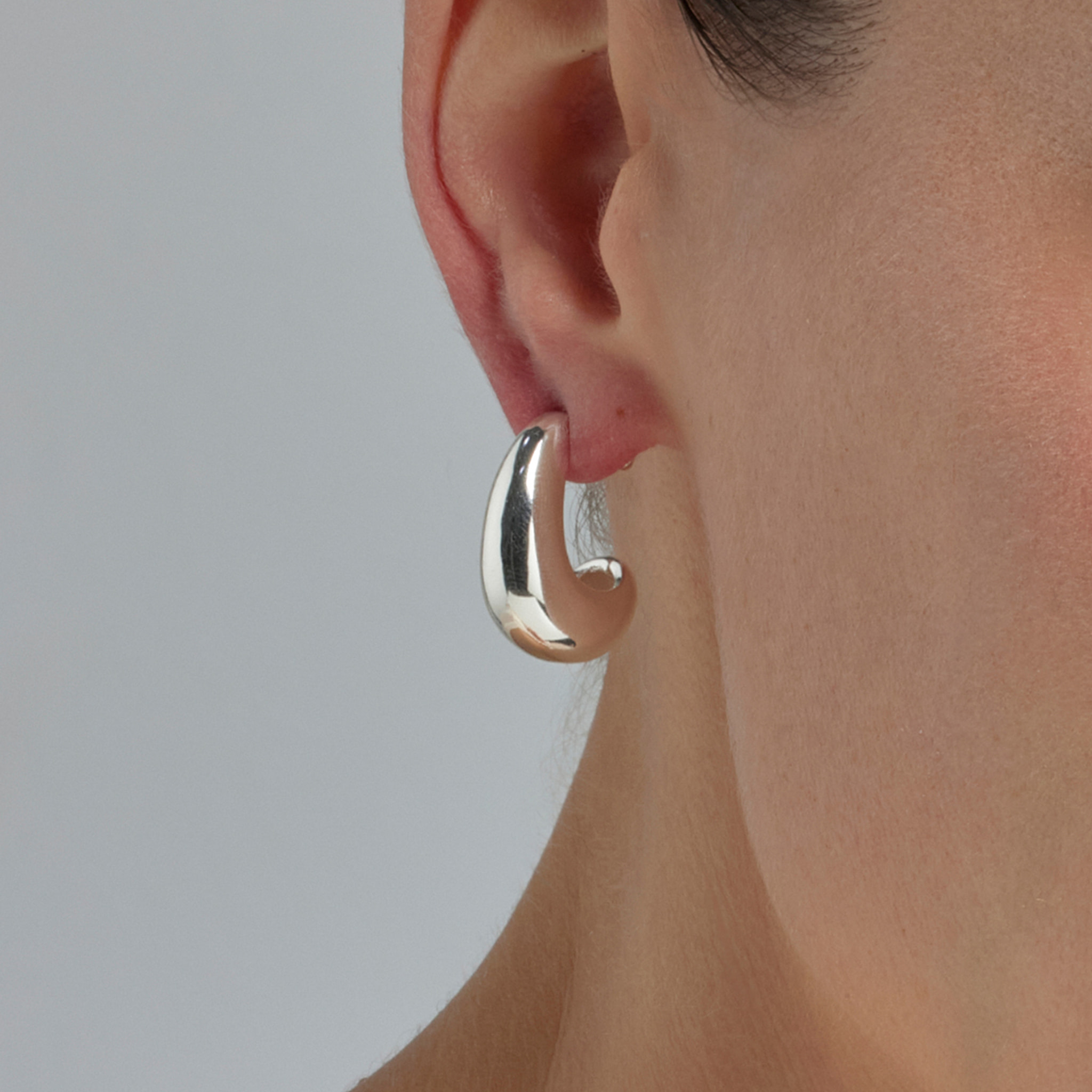 Pendientes de 22mm de diámetro acabado plata