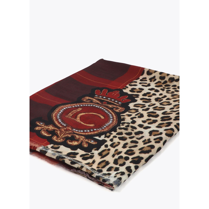 Foulard stampa animale e tartan