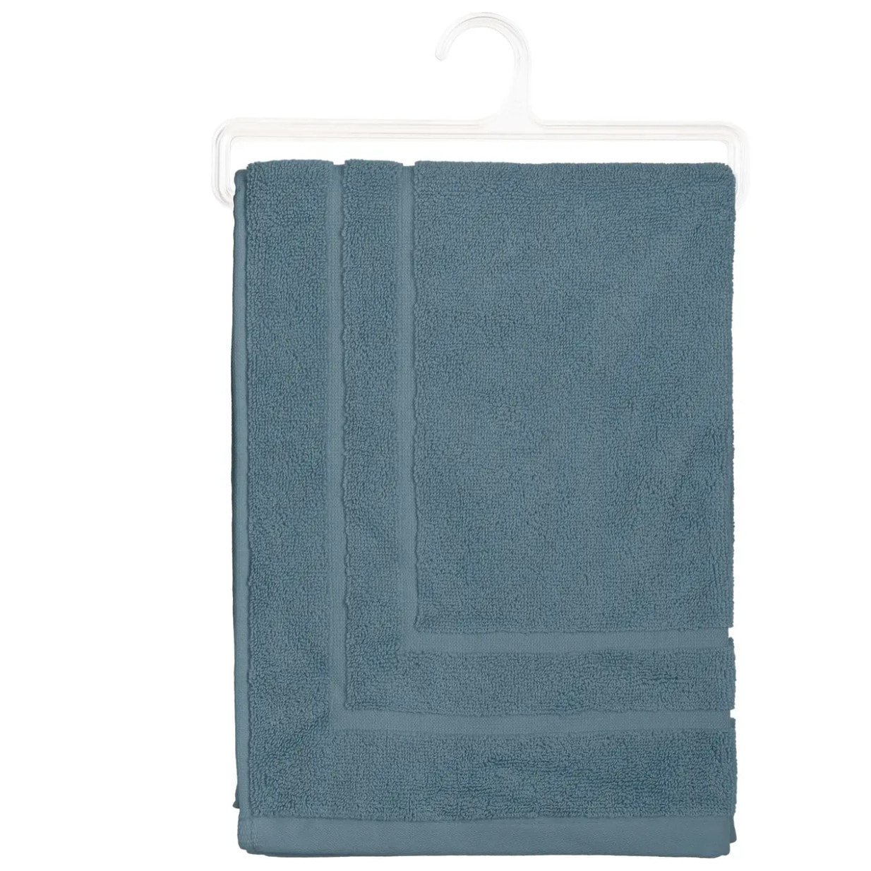 Tapis de bain "Praia" en coton bleu orage 50x70cm