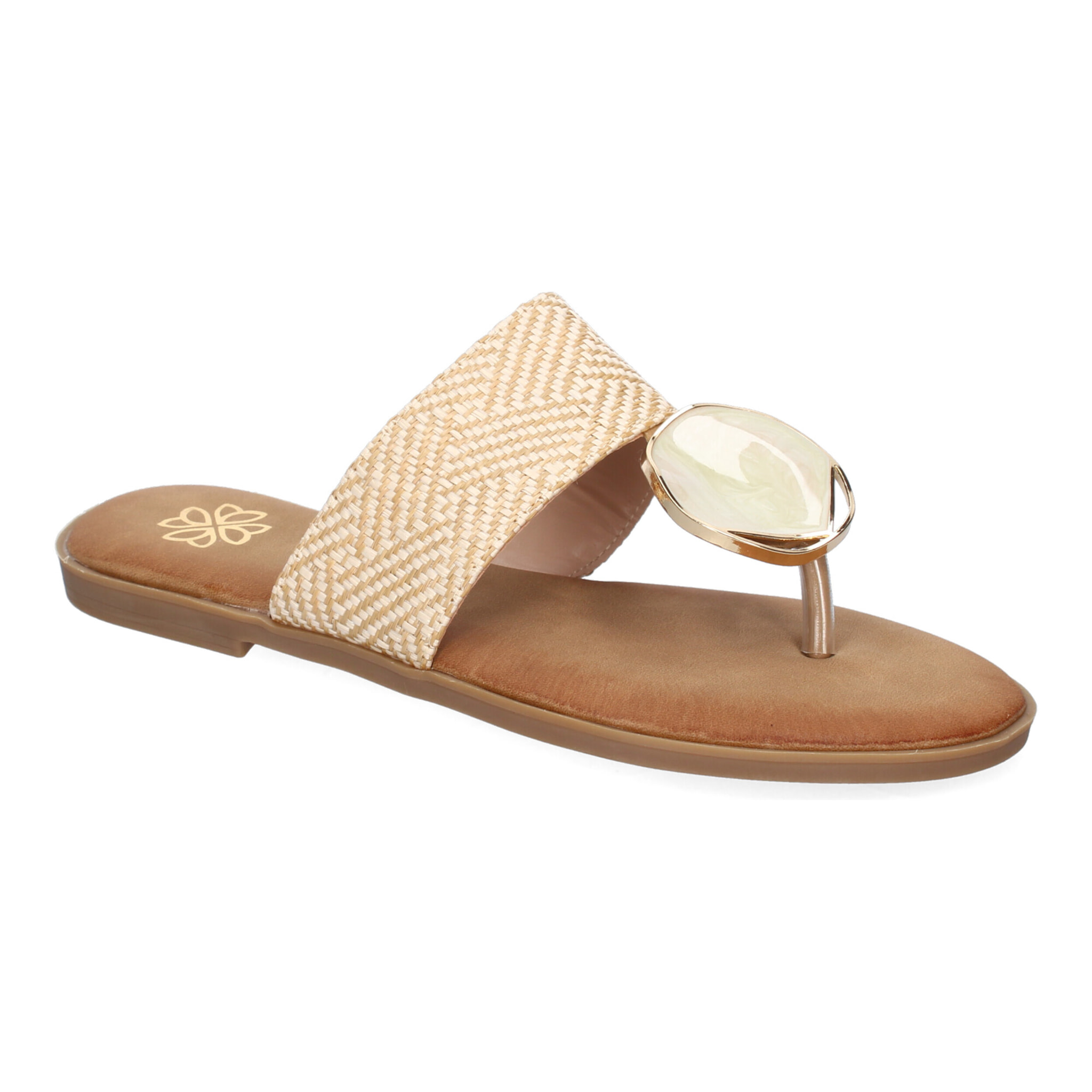 Sandalia Planas de Esclava para Mujer, Comodas y Elegantes, Diseño Moderno con Adornos