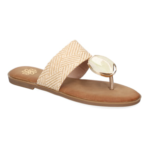 Sandalia Planas de Esclava para Mujer, Comodas y Elegantes, Diseño Moderno con Adornos