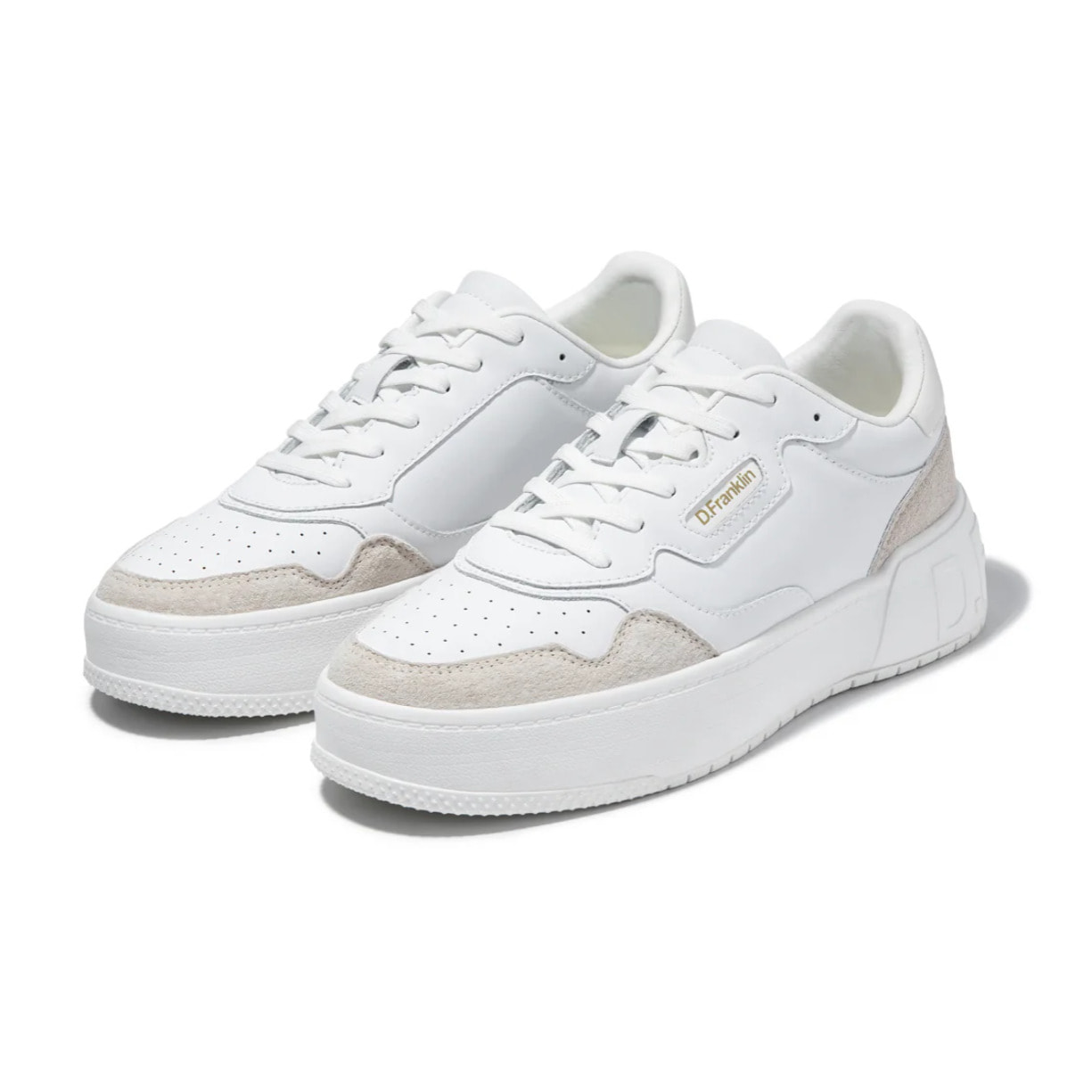 Zapatillas Deportivas Casual Hombre Court Basic Leather Blanco D.Franklin