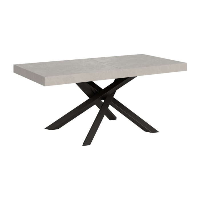 Tavolo allungabile 90x180/284 cm Volantis cashmere gambe antracite