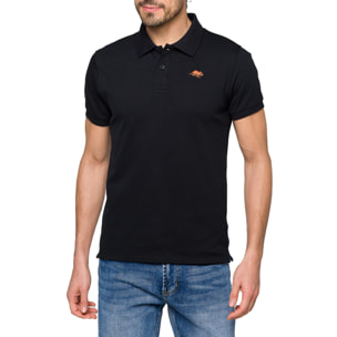 Polo Hot Buttered Stoney tinta unita nero.