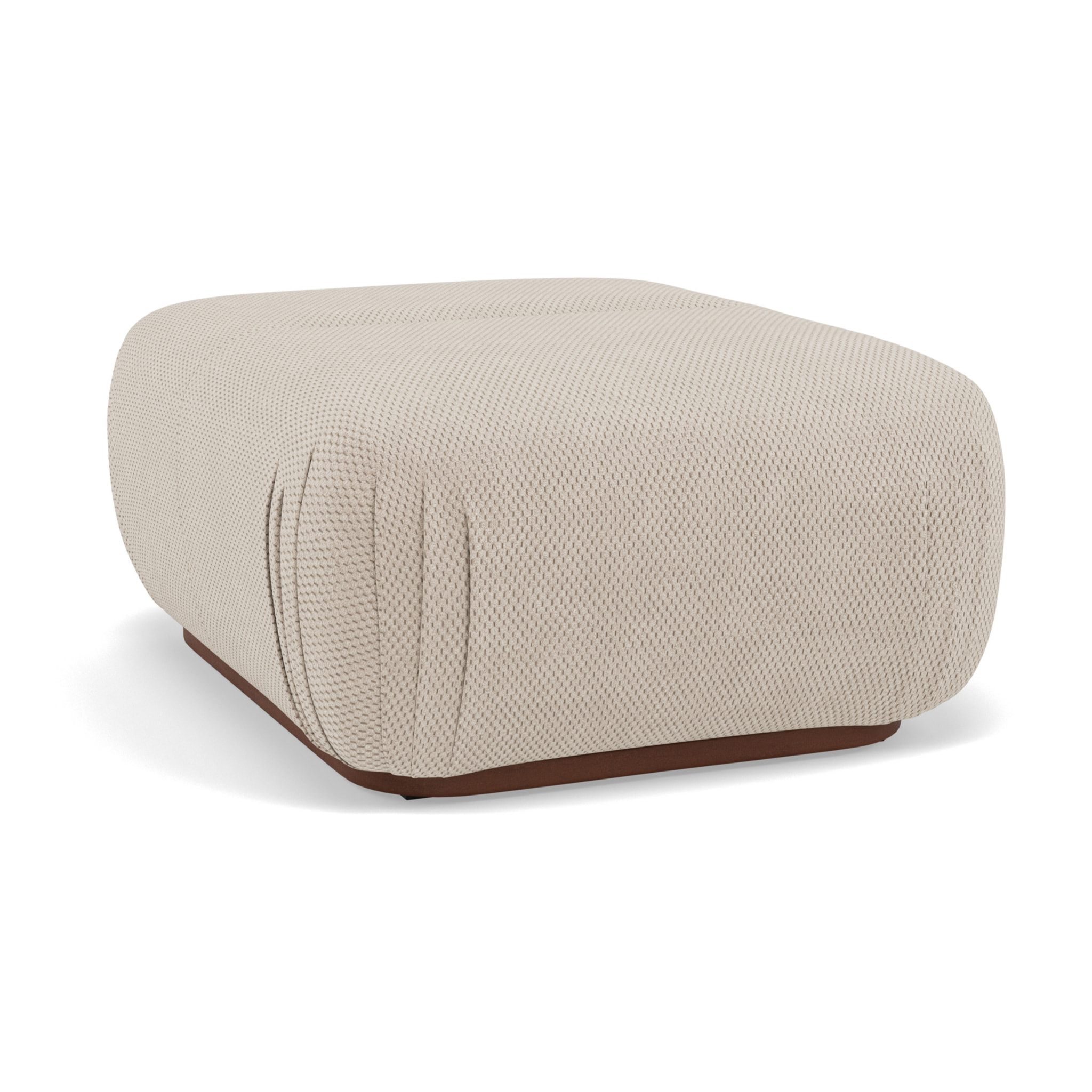 Penelope - pouf en velours texturé - Beige