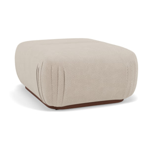 Penelope - pouf en velours texturé - Beige