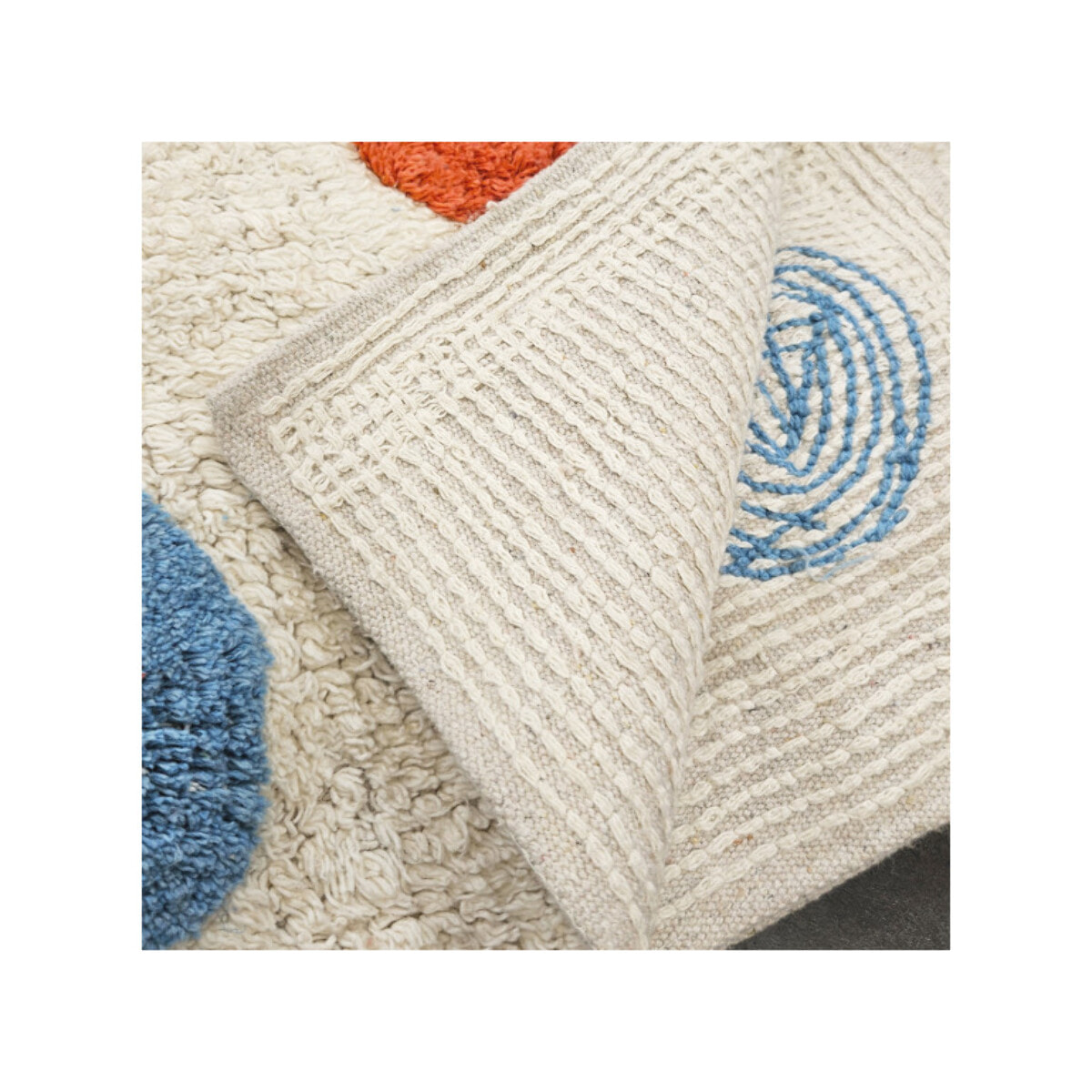 Tapis enfant rectangulaire petits poids multicolores 90x150 cm - PEES