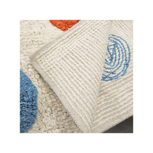 Tapis enfant rectangulaire petits poids multicolores 90x150 cm - PEES