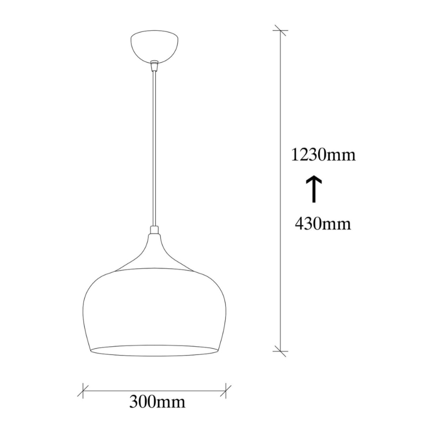Suspension dorée en métal DURANGO