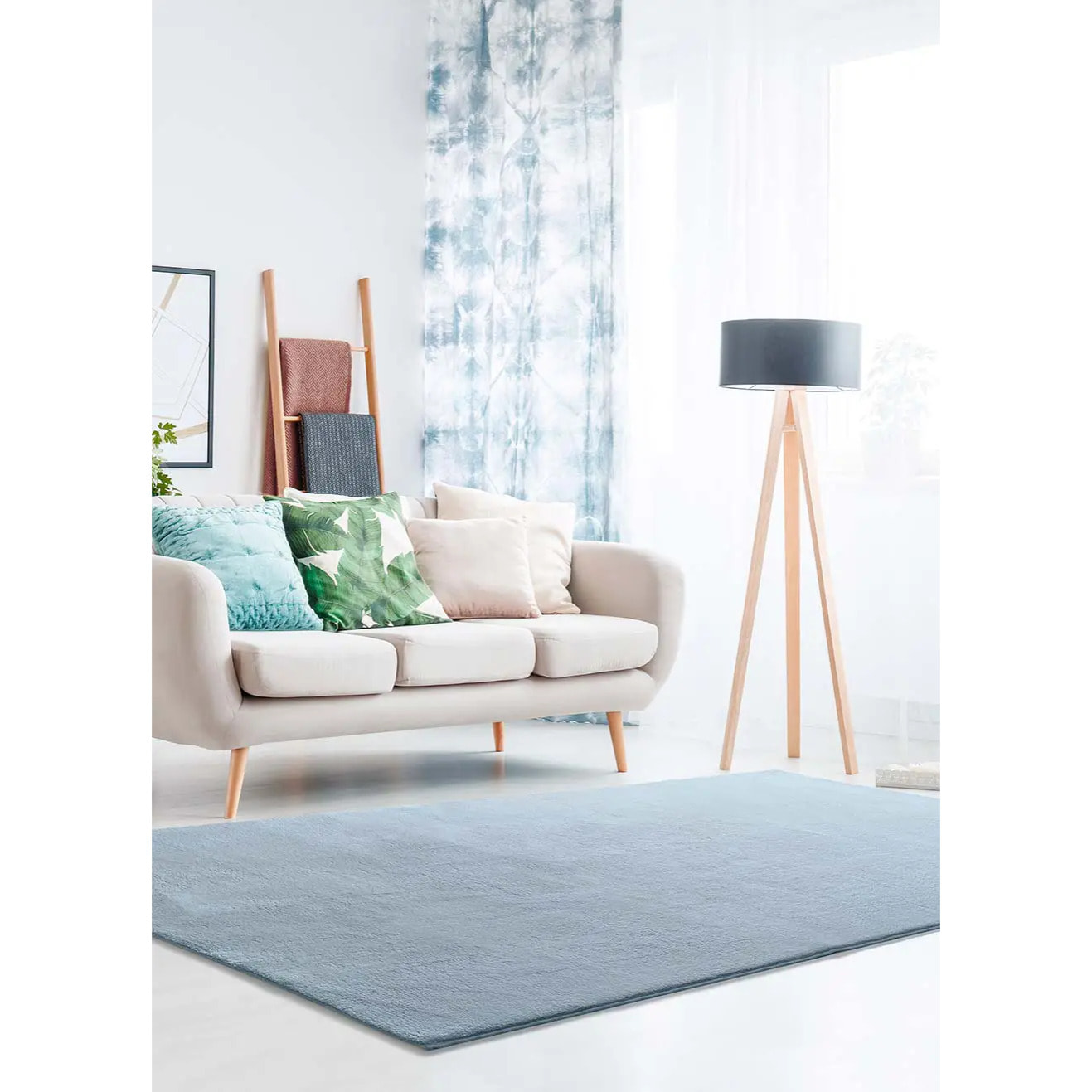 LOFT Alfombra lavable en color azul, varias medidas disponibles