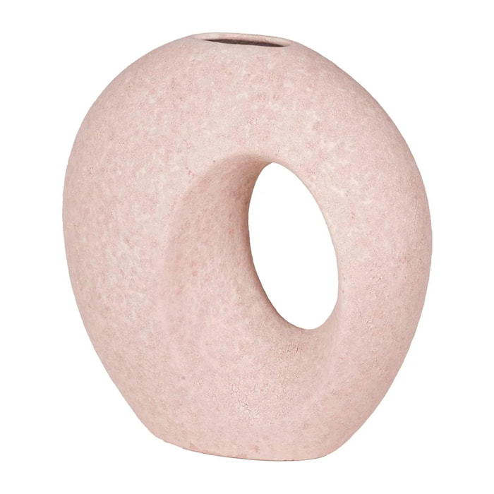 Florero Cerámica Rosa 23x12x26 Cm