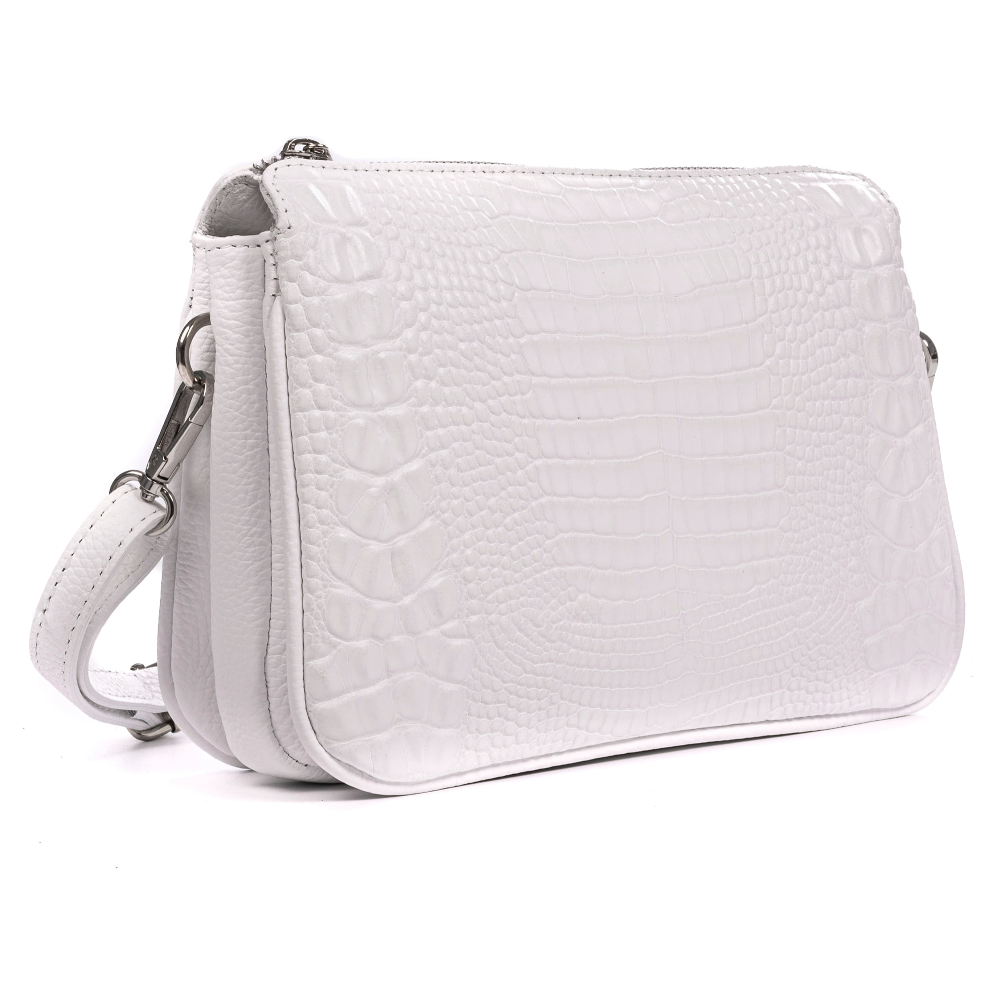 Arzergrande bolso bandolera piel auténtica dollaro con parte frontal grabado cocodrilo