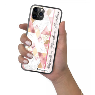 Coque iPhone 11 Pro Coque Soft Touch Glossy Marbre Rose Merveilleuse Design La Coque Francaise