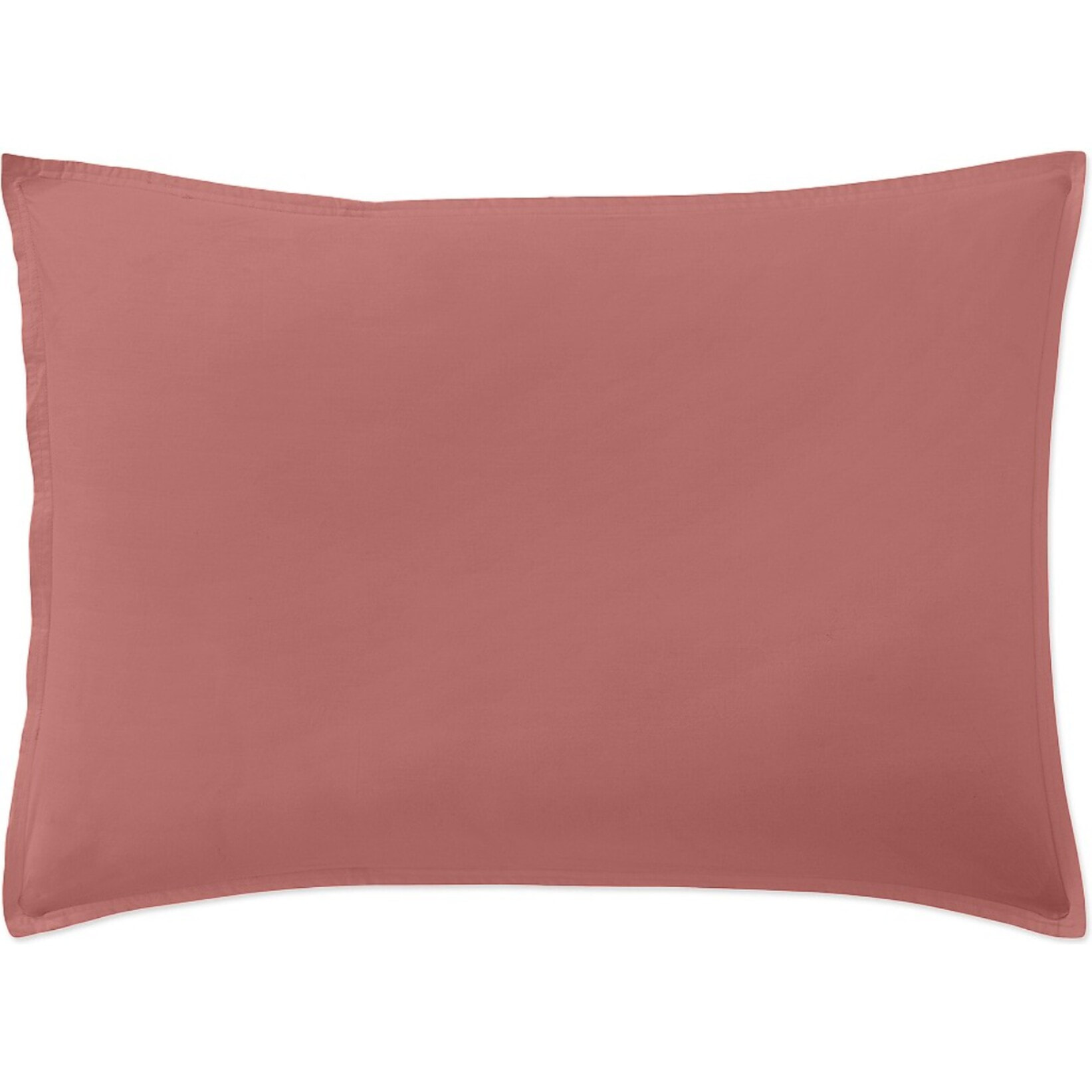 Paire de Taies d'oreiller percale de coton vieux rose