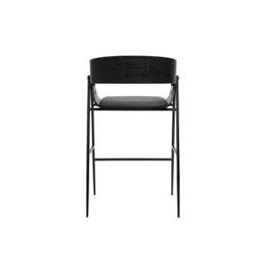 Tabourets de bar design noirs (lot de 2) WESS