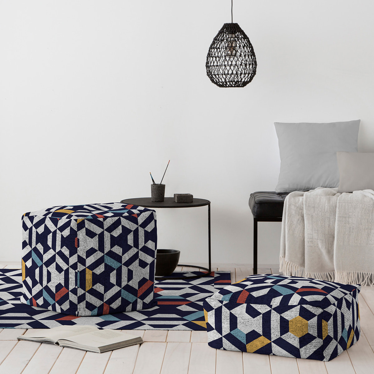 Pouf amovible en coton NAF NAF TWIST