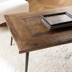 KIARA - Table basse rect. 135x70cm formes géométriques