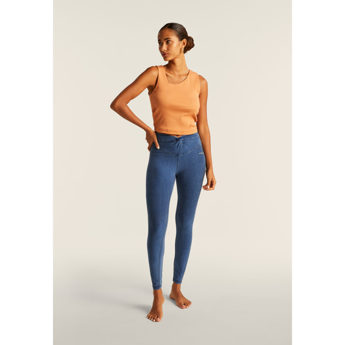 Jeggings N.O.W. 7/8 con vita alta in tencel denim