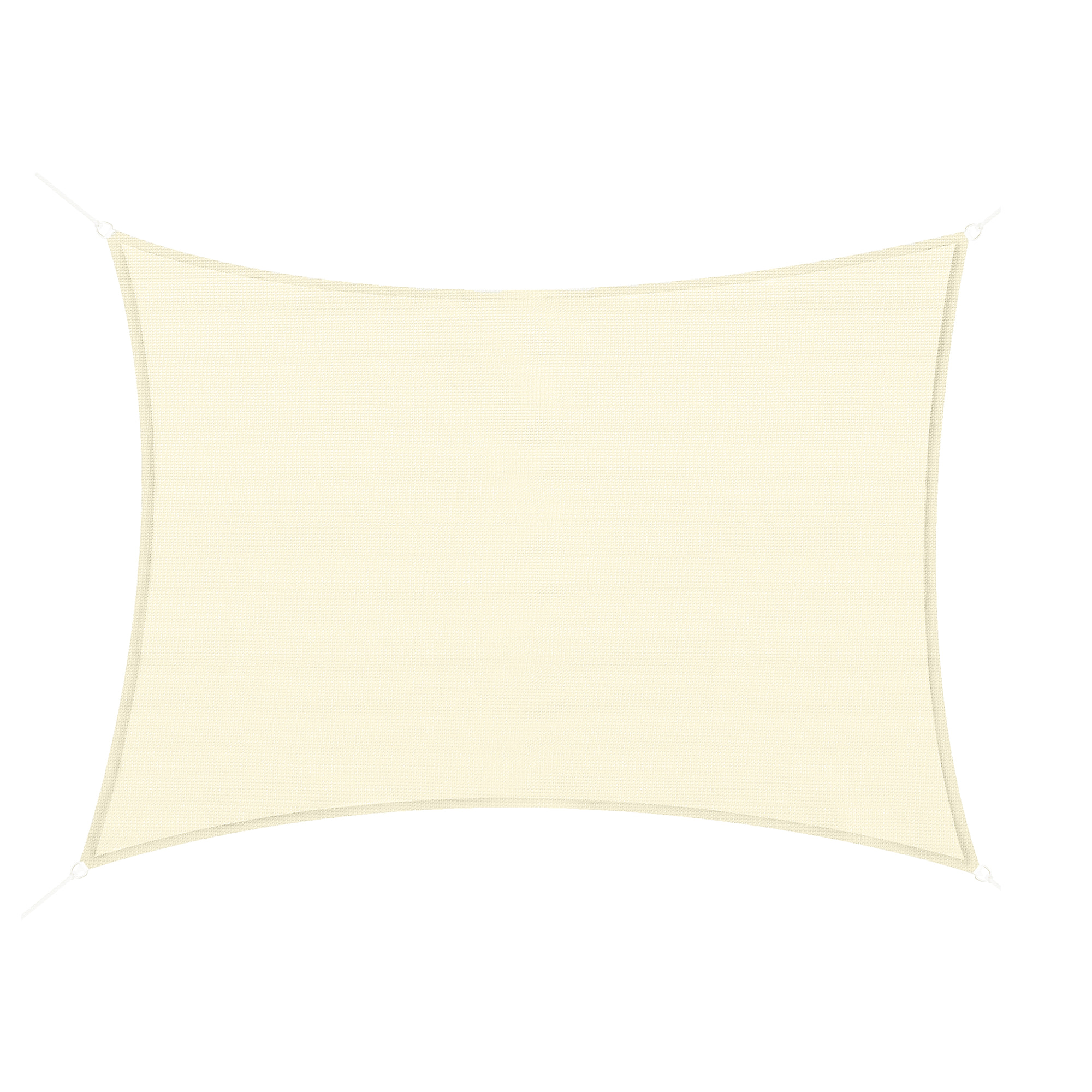 Voile d'ombrage carré 3 x 3 m polyéthylène haute densité résistant aux UV crème