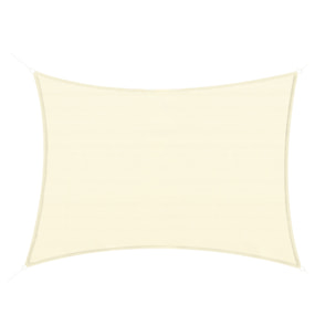Voile d'ombrage carré 3 x 3 m polyéthylène haute densité résistant aux UV crème