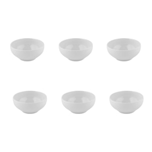 Lot de 6 bols blanc - "Serenity"