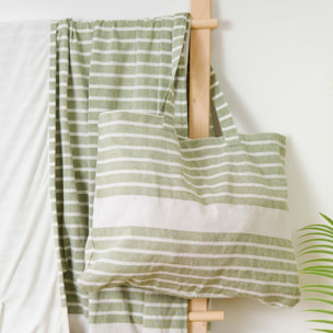 Pack Toalla Pareo + Bolso Raya algodón