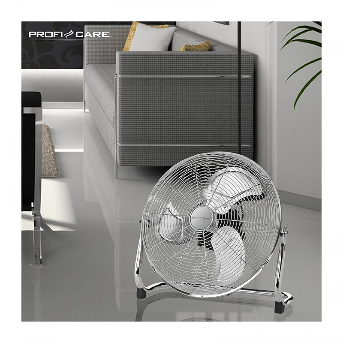 Brasseur D'Air Domair BA45CC - 45 Cm, 3 Vitesses, Inclinable - Pour Pièce, Bureau, Atelier - 120W, Chrome - 9
