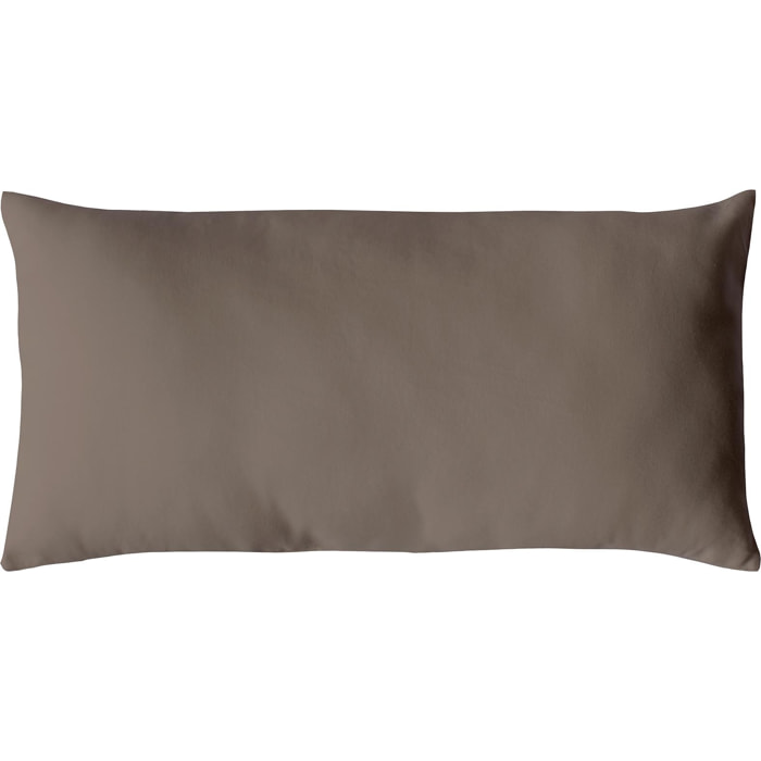 Coussin non déhoussable en coton uni - Taupe