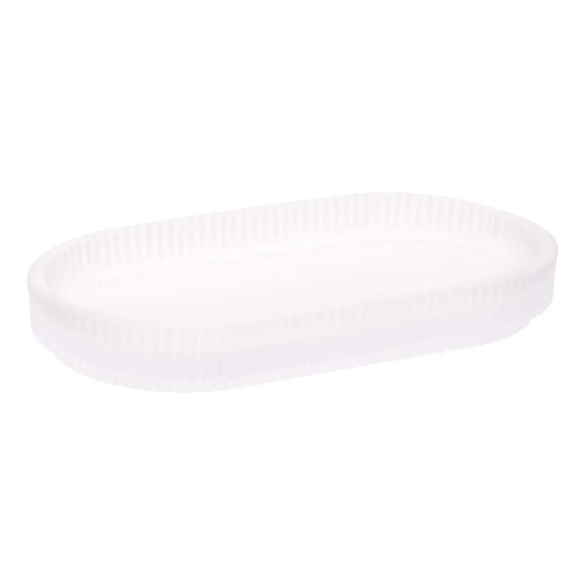 Plateau de salle de bain ovale Solis blanc