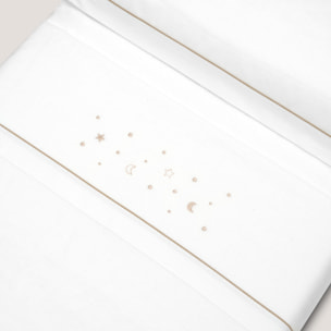 Juego de Sábanas de Cuna Franela Estrellas Luna