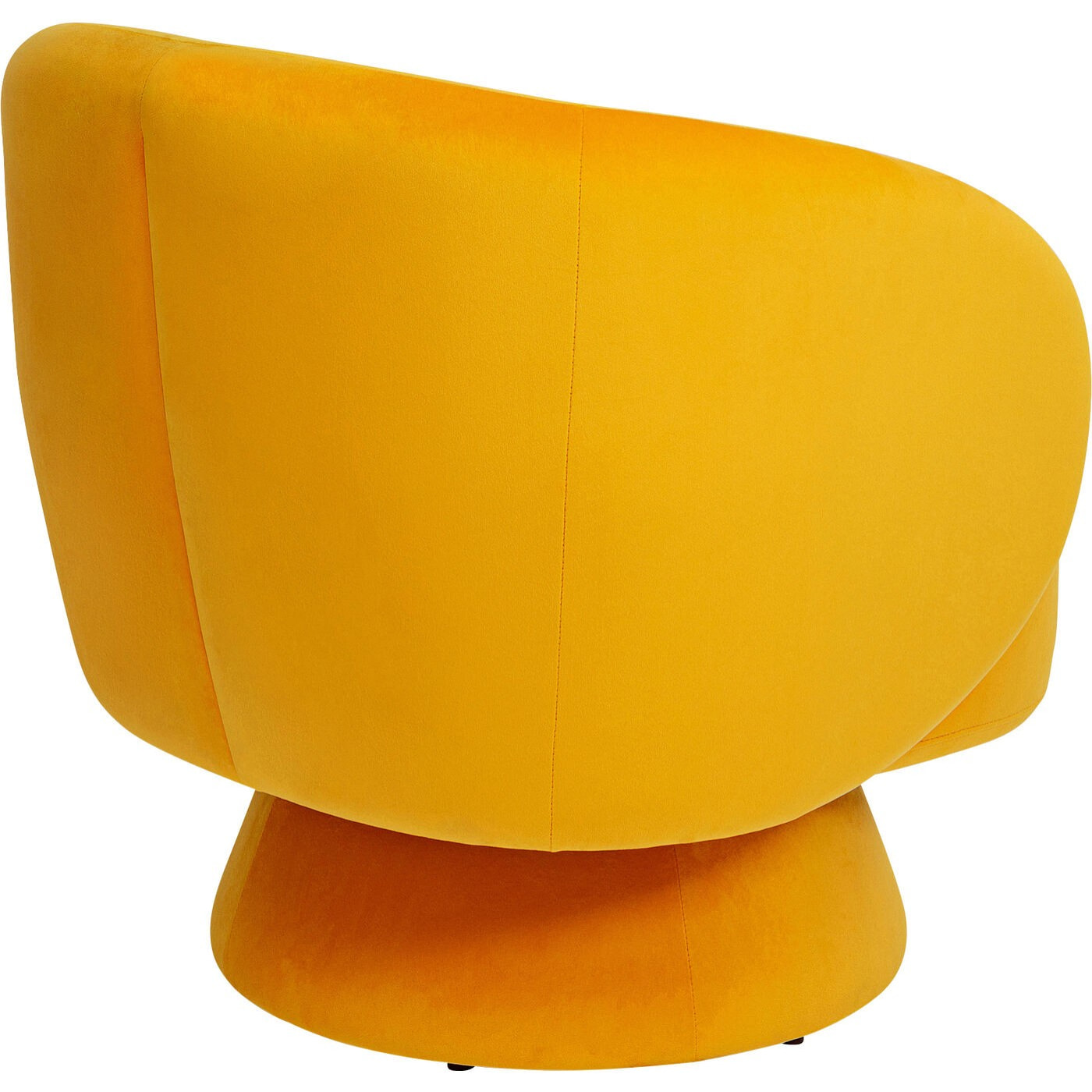 Fauteuil pivotant Orion velours jaune Kare Design