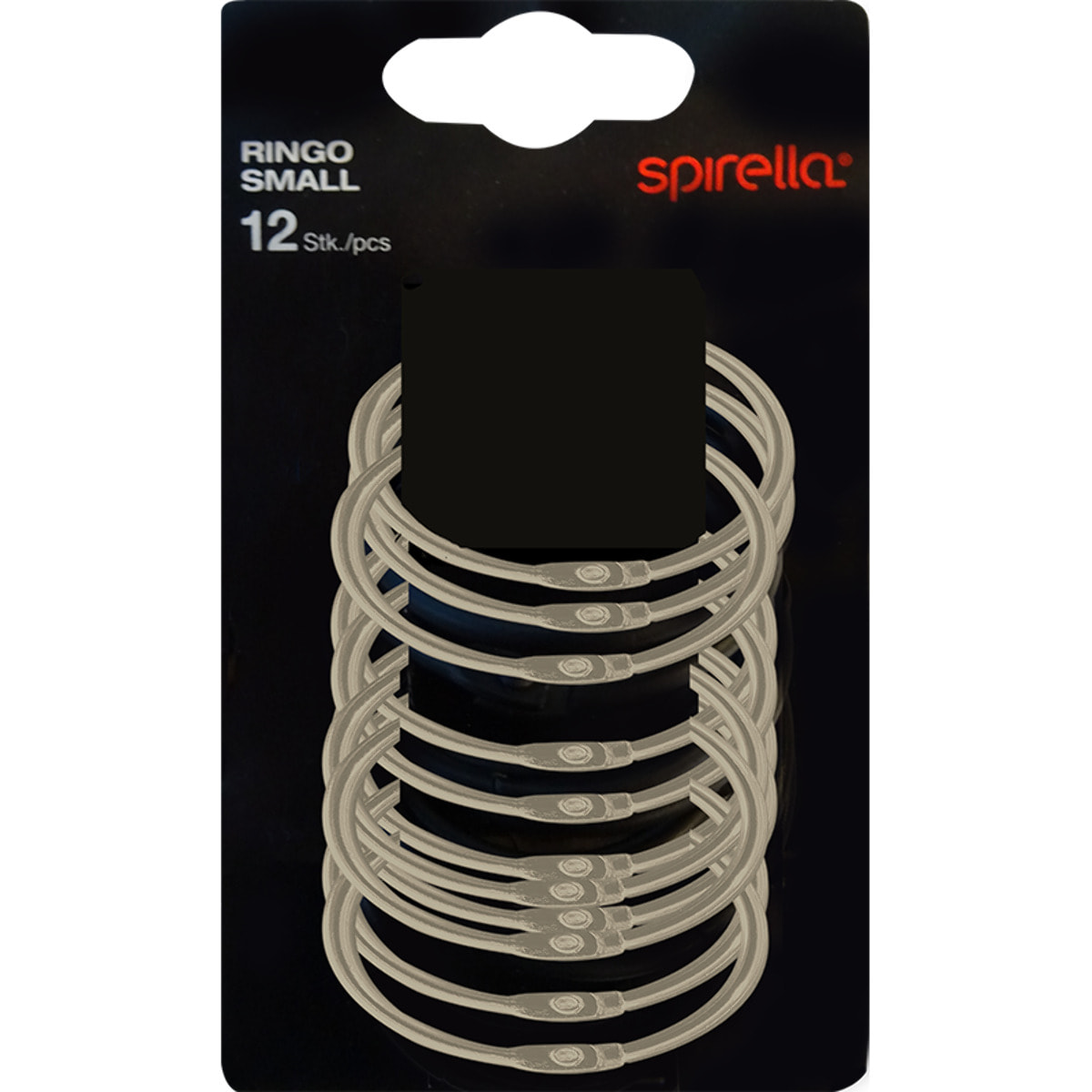 Lot de 12 anneaux pour rideaux de douche RINGO SMALL Brossé Spirella