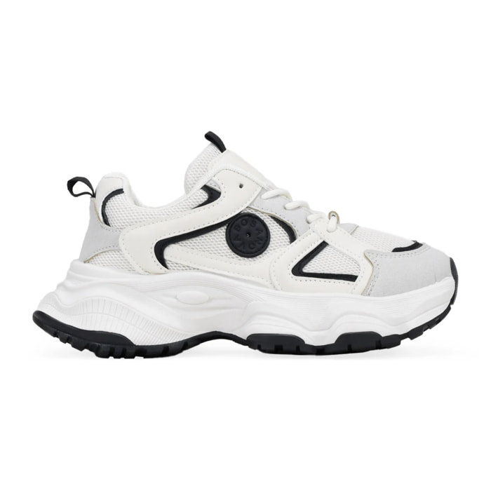 Zapatillas de plataforma blancas con cordones