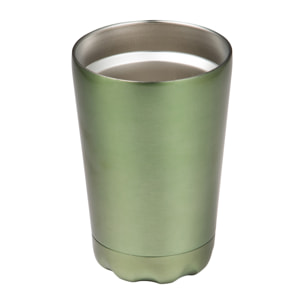 Taza Doble Pared 270ml Acero Inox Verde Metalizado, Midnight Bergner