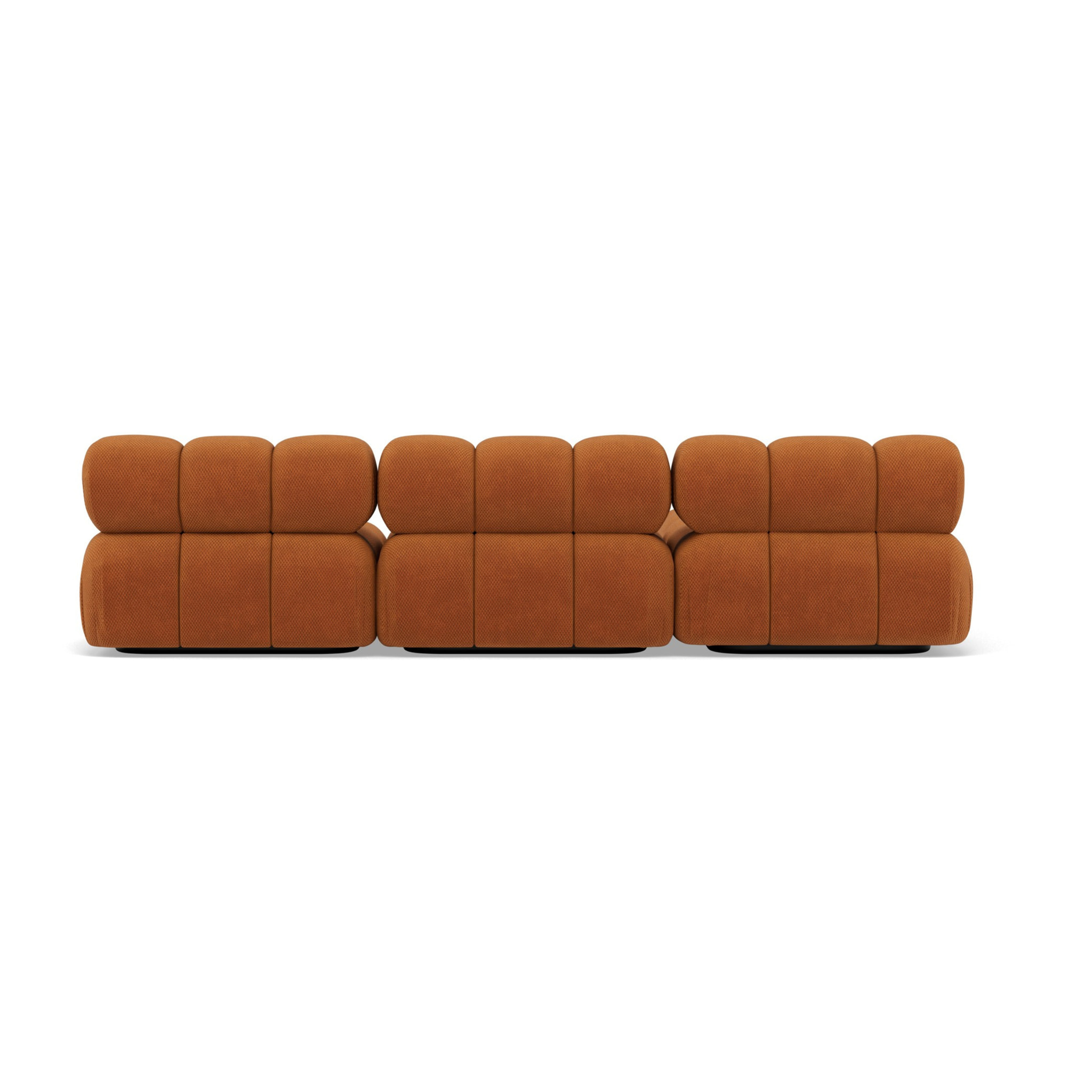 Ruby - canapé modulable d'angle gauche 4 places en velours texturé - Terracotta