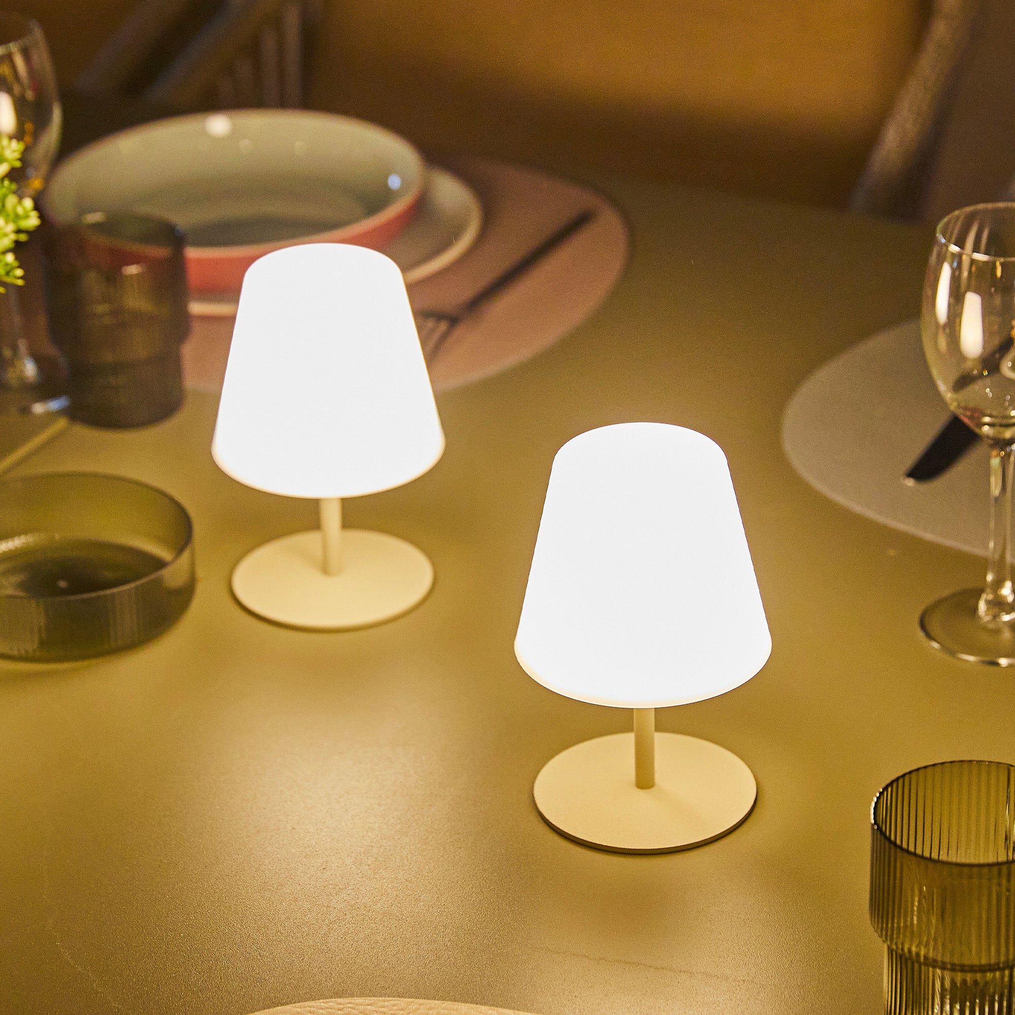 2 Lampe de table sans fil TWINS H16CM
