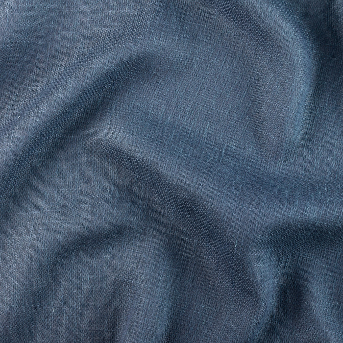 Rideau tamisant à œillets polylin satin - Bleu