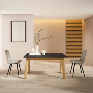 Mesa de comedor Naira 140 Negro Roble