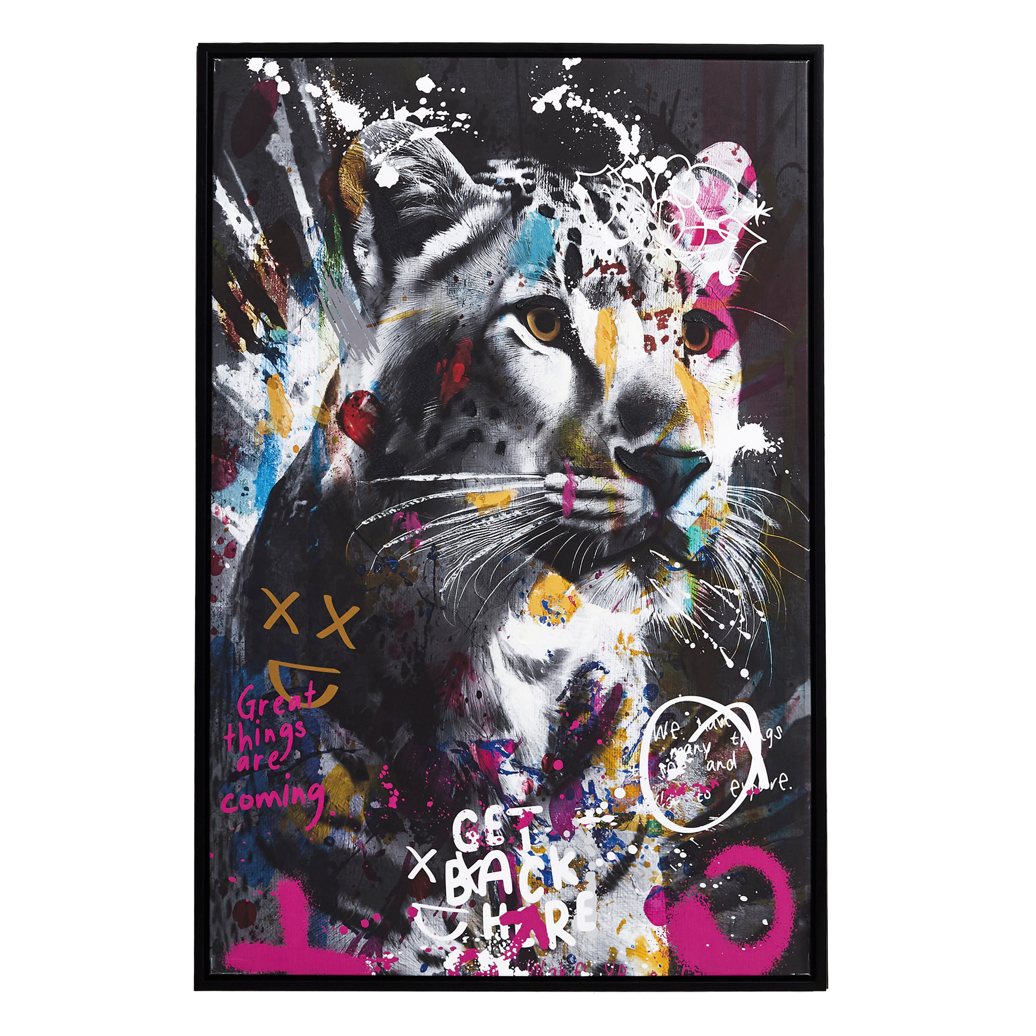 Tableau Guepard Colore 60x90cm
