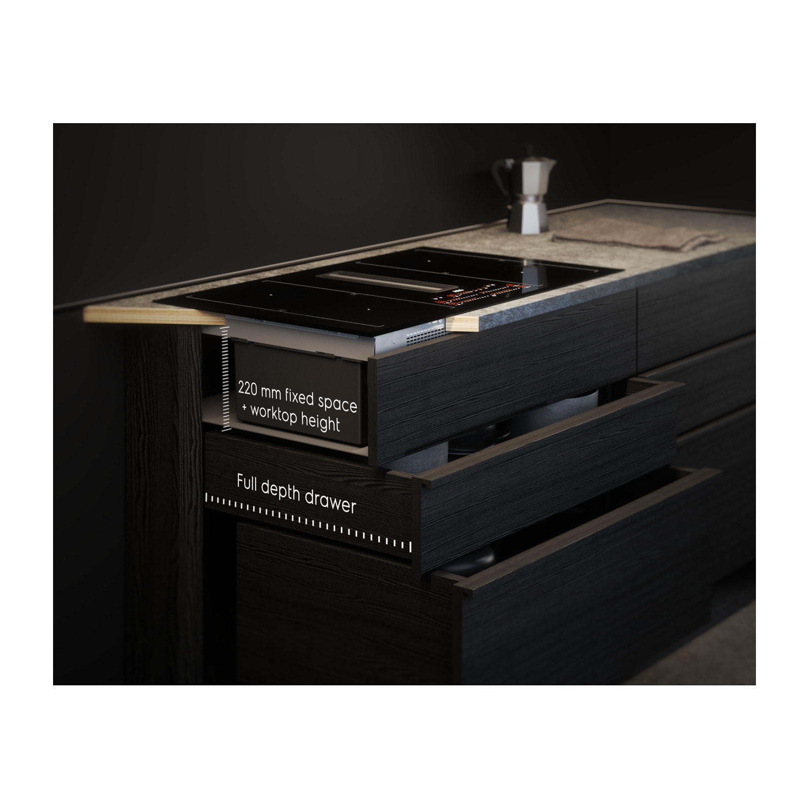 AEG Placa de inducción con campana extractora de 83 cm CCE84779FB | Reacondicionado